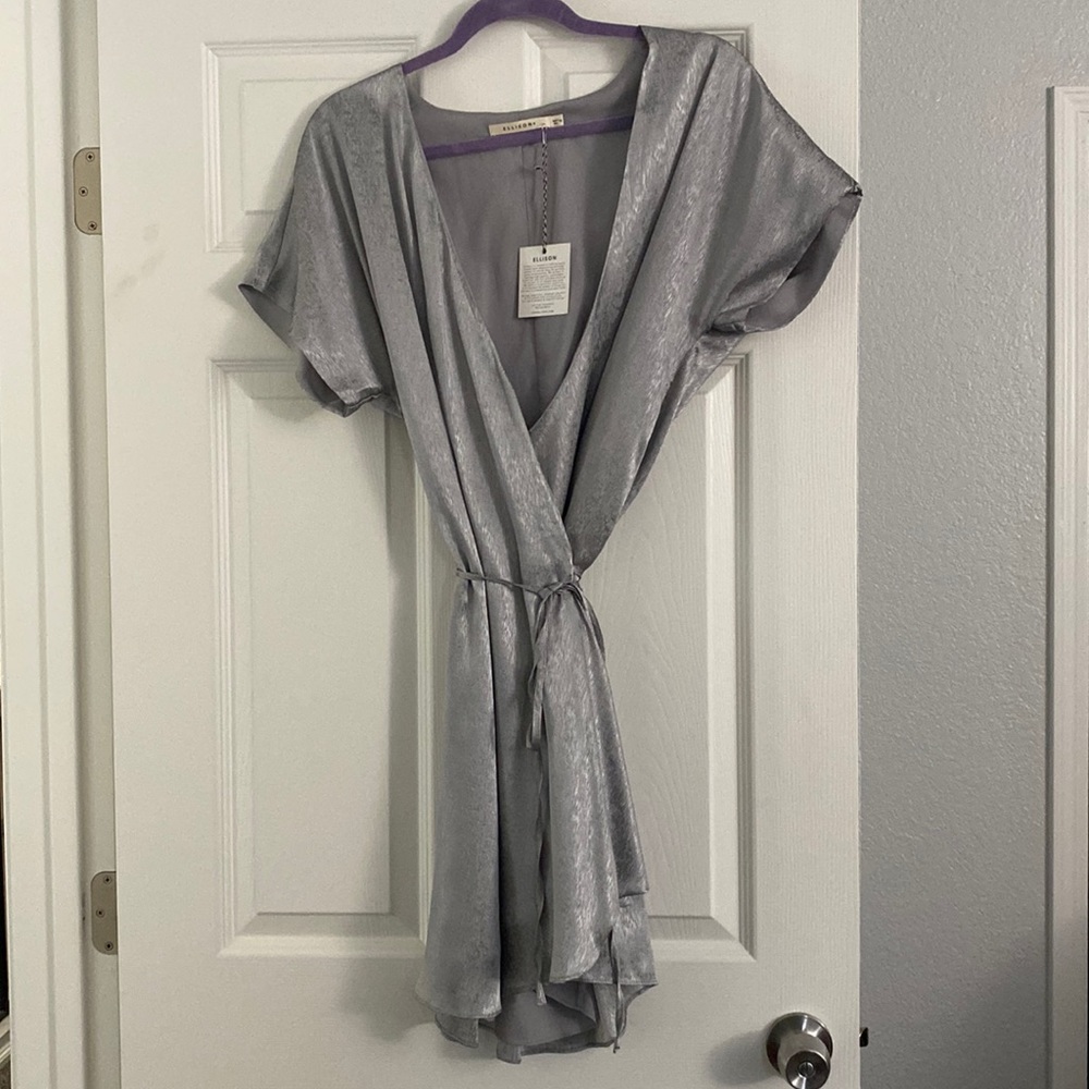 Ellison Medium Silver String Wrap Dress